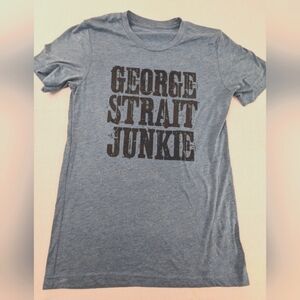 George Strait Junkie Blue Tee Shirt Size Small